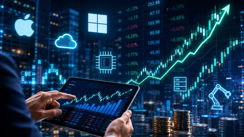 Chart showing why investors are buying technology stocks in 2026