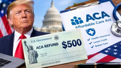 Trump $500 ACA refund checks illustration